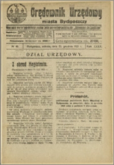 Orędownik Urzędowy Miasta Bydgoszczy, R.40, 1923, Nr 40