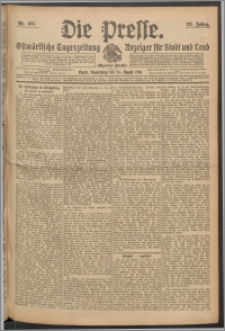Die Presse 1910, Jg. 28, Nr. 198 Zweites Blatt, Drittes Blatt