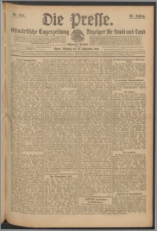 Die Presse 1910, Jg. 28, Nr. 226 Zweites Blatt, Drittes Blatt