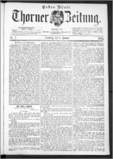 Thorner Zeitung 1893, Nr. 7 Erstes Blatt