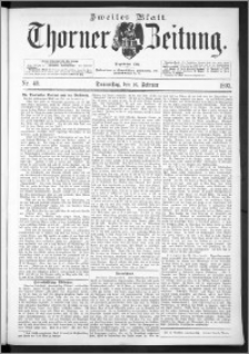 Thorner Zeitung 1893, Nr. 40 Zweites Blatt