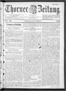 Thorner Zeitung 1893, Nr. 228 Erstes Blatt