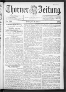 Thorner Zeitung 1893, Nr. 249 Erstes Blatt