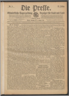 Die Presse 1911, Jg. 29, Nr. 2 Zweites Blatt, Drittes Blatt