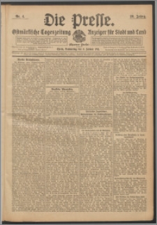 Die Presse 1911, Jg. 29, Nr. 4 Zweites Blatt, Drittes Blatt