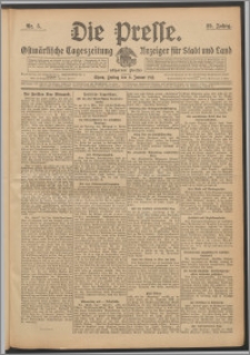 Die Presse 1911, Jg. 29, Nr. 5 Zweites Blatt, Drittes Blatt
