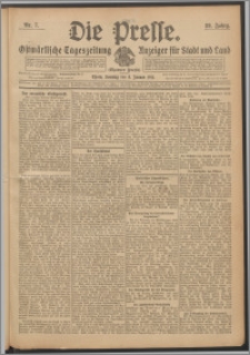 Die Presse 1911, Jg. 29, Nr. 7 Zweites Blatt, Drittes Blatt, Viertes Blatt