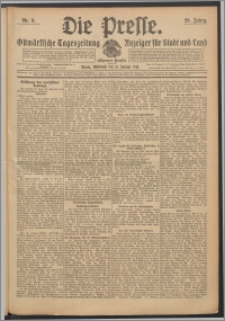 Die Presse 1911, Jg. 29, Nr. 9 Zweites Blatt, Drittes Blatt