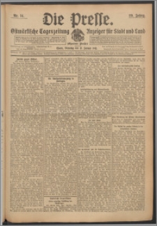 Die Presse 1911, Jg. 29, Nr. 14 Zweites Blatt, Drittes Blatt