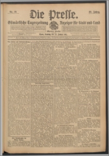 Die Presse 1911, Jg. 29, Nr. 19 Zweites Blatt, Drittes Blatt, Viertes Blatt