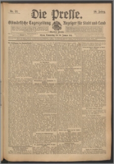 Die Presse 1911, Jg. 29, Nr. 22 Zweites Blatt, Drittes Blatt
