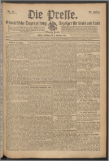 Die Presse 1911, Jg. 29, Nr. 31 Zweites Blatt, Drittes Blatt, Viertes Blatt
