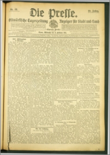 Die Presse 1911, Jg. 29, Nr. 33 Zweites Blatt, Drittes Blatt