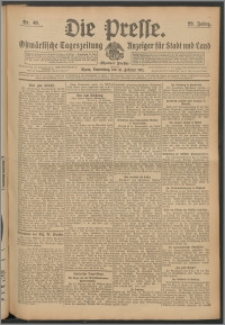 Die Presse 1911, Jg. 29, Nr. 40 Zweites Blatt, Drittes Blatt
