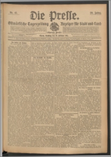Die Presse 1911, Jg. 29, Nr. 43 Zweites Blatt, Drittes Blatt