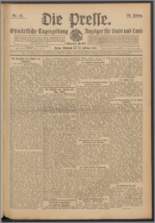 Die Presse 1911, Jg. 29, Nr. 45 Zweites Blatt, Drittes Blatt