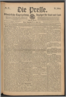 Die Presse 1911, Jg. 29, Nr. 88 Zweites Blatt, Drittes Blatt