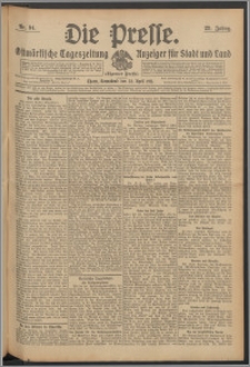 Die Presse 1911, Jg. 29, Nr. 94 Zweites Blatt, Drittes Blatt