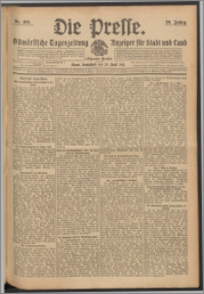 Die Presse 1911, Jg. 29, Nr. 100 Zweites Blatt, Drittes Blatt