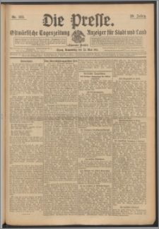 Die Presse 1911, Jg. 29, Nr. 122 Zweites Blatt, Drittes Blatt, Viertes Blatt