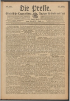 Die Presse 1911, Jg. 29, Nr. 179 Zweites Blatt, Drittes Blatt