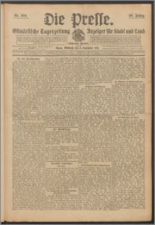 Die Presse 1911, Jg. 29, Nr. 209 Zweites Blatt, Drittes Blatt