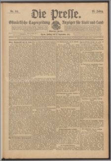 Die Presse 1911, Jg. 29, Nr. 211 Zweites Blatt, Drittes Blatt