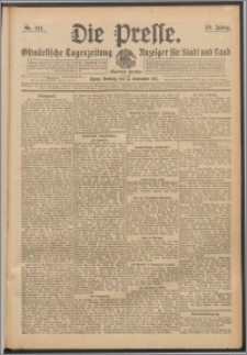 Die Presse 1911, Jg. 29, Nr. 214 Zweites Blatt, Drittes Blatt