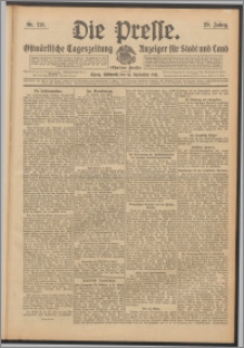 Die Presse 1911, Jg. 29, Nr. 215 Zweites Blatt, Drittes Blatt