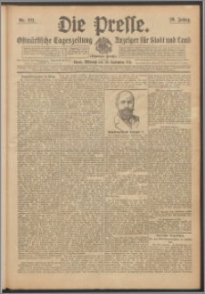 Die Presse 1911, Jg. 29, Nr. 221 Zweites Blatt, Drittes Blatt