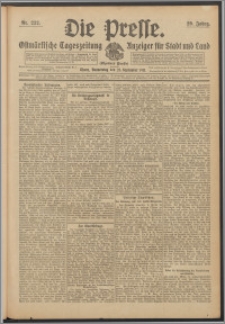 Die Presse 1911, Jg. 29, Nr. 222 Zweites Blatt, Drittes Blatt