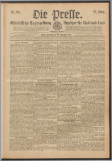 Die Presse 1911, Jg. 29, Nr. 229 Zweites Blatt, Drittes Blatt