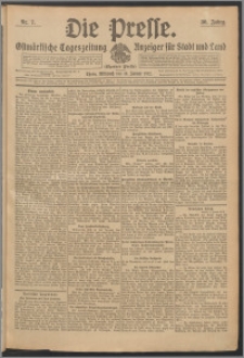 Die Presse 1912, Jg. 30, Nr. 7 Zweites Blatt, Drittes Blatt