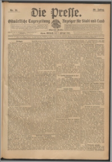 Die Presse 1912, Jg. 30, Nr. 31 Zweites Blatt, Drittes Blatt