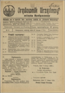 Orędownik Urzędowy Miasta Bydgoszczy, R.42, 1925, Nr 5