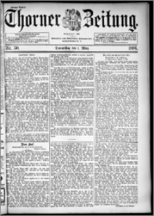 Thorner Zeitung 1894, Nr. 50 Erstes Blatt