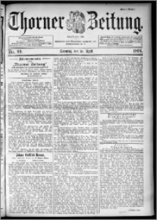 Thorner Zeitung 1894, Nr. 99 Erstes Blatt