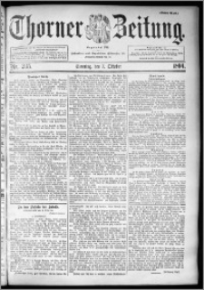 Thorner Zeitung 1894, Nr. 235 Erstes Blatt