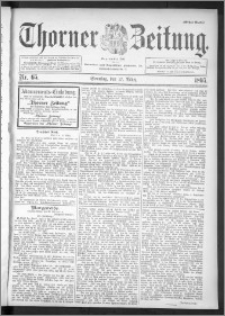 Thorner Zeitung 1895, Nr. 65 Erstes Blatt