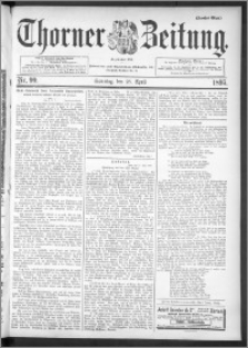 Thorner Zeitung 1895, Nr. 99 Zweites Blatt