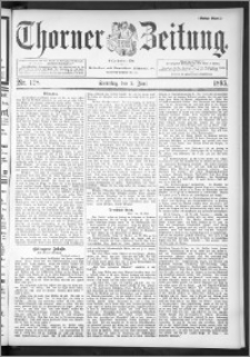 Thorner Zeitung 1895, Nr. 128 Erstes Blatt