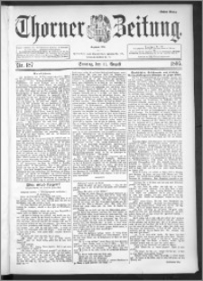 Thorner Zeitung 1895, Nr. 187 Erstes Blatt