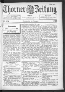 Thorner Zeitung 1895, Nr. 276 Erstes Blatt