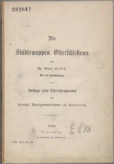 Die Städtewappen Oberschlesiens