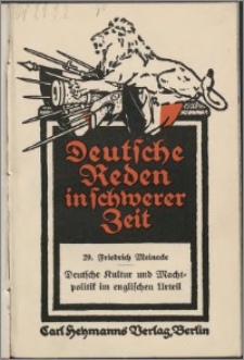 Deutsche Kultur und Machtpolitik im englischen Urteil : Rede am 12. April 1915