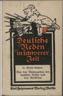 Über den Wiederaufbau des deutschen Volkes nach dem Weltkriege : Rede am 4. Februar 1916