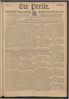 Die Presse 1913, Jg. 31, Nr. 5 Zweites Blatt, Drittes Blatt
