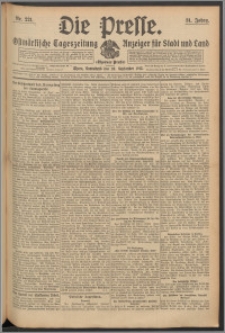 Die Presse 1913, Jg. 31, Nr. 221 Zweites Blatt, Drittes Blatt