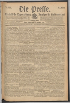 Die Presse 1913, Jg. 31, Nr. 223 Zweites Blatt, Drittes Blatt