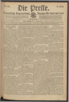 Die Presse 1913, Jg. 31, Nr. 242 Zweites Blatt, Drittes Blatt, Viertes Blatt